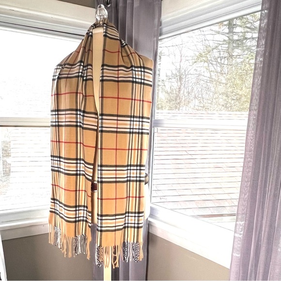 100% Scotland Cashmere Scarf Plaid Unisex Good Condition - Picture 6 of 6